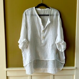 CP SHADES Linen Tunic White Size XL